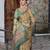 beige olive shimmer handloom cotton blend saree with floral print (sfhcs303)