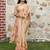 beige multicolor shimmer handloom cotton blend saree with floral print (sfhcs310)