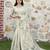 cream multicolor shimmer handloom cotton blend saree with floral border print
