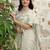 cream multicolor shimmer handloom cotton blend saree with floral border print