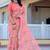 pink cotton blend saree floral print