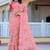 pink cotton blend saree floral print