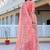 pink cotton blend saree floral print