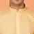 Cotton stripe knee length beige kurta