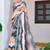 white multicolor cotton blend saree abstract print