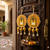 handmade shubh labh cow door hanging yellow floral decorative festive home wall hanging (pack of 2)