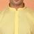 Cotton stripe knee length yellow kurta