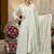 Pastel green chikankari embroidered anarkali suit set with dupatta