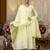 Yellow chikankari embroidered anarkali suit set with dupatta