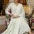 Pastel green chikankari embroidered anarkali suit set with dupatta