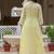 Yellow chikankari embroidered anarkali suit set with dupatta