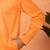 Cotton stripe knee length orange kurta