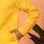 Cotton stripe knee length yellow kurta
