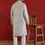Khadi cotton solid knee length grey kurta