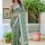 sea green cotton blend digital print saree