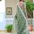 sea green cotton blend digital print saree