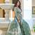 sea green cotton blend digital print saree
