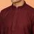Chikan embroidered cotton rayon maroon kurta