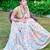 white beige cotton blend saree with floral print
