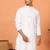 Chikan embroidered cotton rayon white kurta