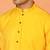 Chikan embroidered cotton rayon yellow kurta