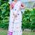 white multicolor cotton blend saree polka print