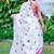 white multicolor cotton blend saree polka print