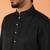 Cotton silk sequenced thread work black kurta