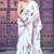 white cotton blend digital print saree (sfcl520)