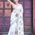 white cotton blend digital print saree (sfcl520)