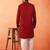 Cotton silk sequenced thread work maroon kurta
