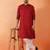 Cotton silk sequenced thread work maroon kurta