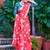 red cotton blend digital print saree (sfcl510)