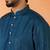 Cotton silk sequenced thread work blue kurta