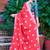 red cotton blend digital print saree (sfcl510)