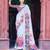white multicolor cotton blend saree with floral print (sfcl508)