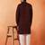 Cotton silk sequenced & embroidered maroon kurta