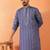 Cotton silk sequenced & embroidered purple kurta