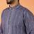Cotton silk sequenced & embroidered purple kurta