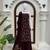 Wine embroidered sharara suit set with dupatta