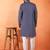 Cotton silk sequenced & embroidered purple kurta