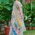 multicolor stripe cotton blend saree stripe floral print (sfcl504)