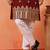 Cotton silk floral embroidered maroon kurta