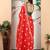 red white cotton blend saree with polka dot print (sfcl252)