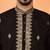 Cotton silk sequenced & embroidered black kurta