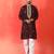 Cotton silk sequenced & embroidered maroon kurta