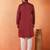 Cotton silk ethnic motifs embroidered maroon kurta