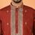 Cotton silk yoke design embroidered maroon kurta