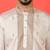 Cotton silk yoke design embroidered white kurta