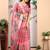 dark green cotton blend digital print saree (sfcl254)